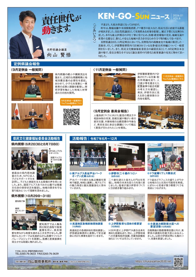 KEN-GO-Sunニュース 追加号 表紙
